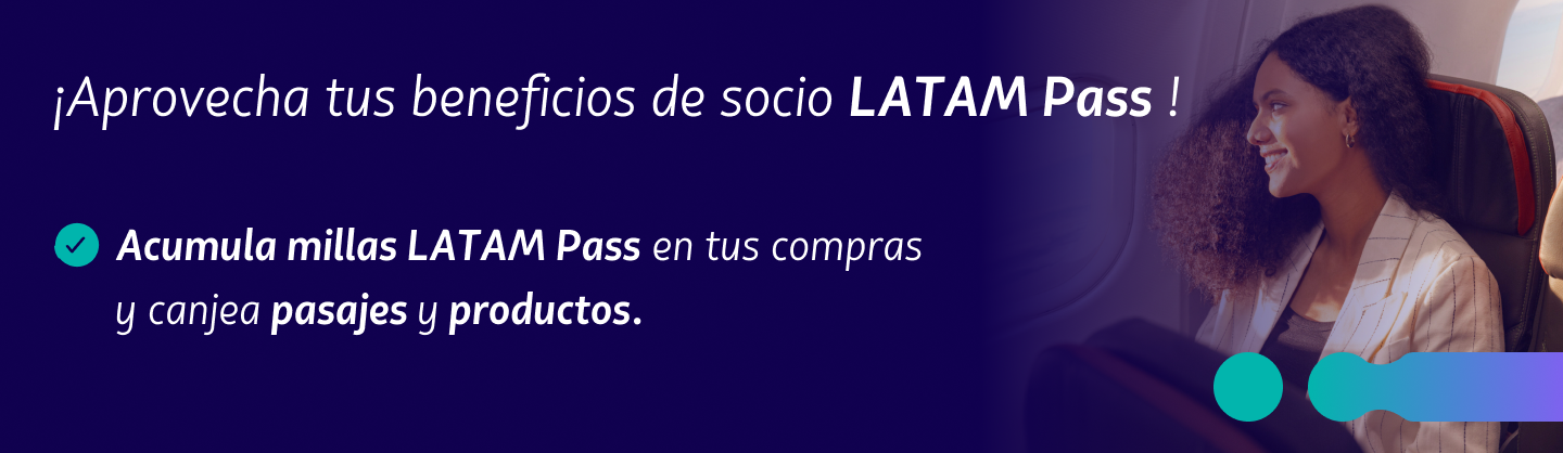 Aprovecha tus beneficios de socio Latam Pass