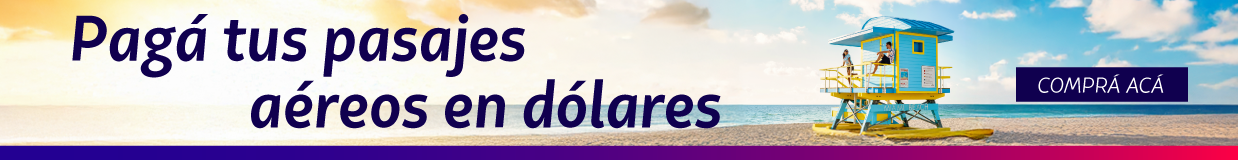 comprá pasajes aéreos en dólares