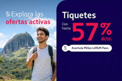 Descuentos en tiquetes aéreos megapromo LATAM abril 2026 de LATAM AIRLINES