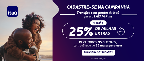 Transfira do Itaú e ganhe 25% de bônus