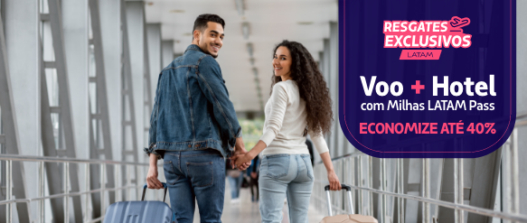 Voo + Hotel com 40% OFF