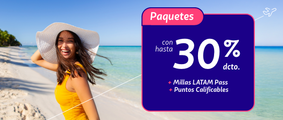 Paquetes de viaje LATAM Airlines nacionales e internacionales con todo incluido: ofertas y descuentos exclusivos marzo 2026.
