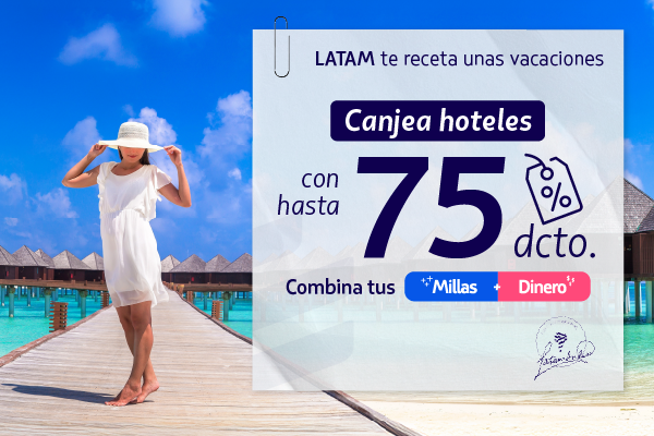 Canjea tu hotel con hasta 75% de descuento