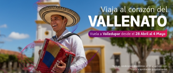 Avión de LATAM Airlines cubriendo la ruta directa Bogotá - Caracas con anuncio de nuevas frecuencias sin escalas.