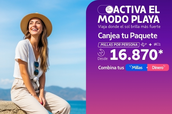Canjea paquetes de viaje con Millas LATAM PASS