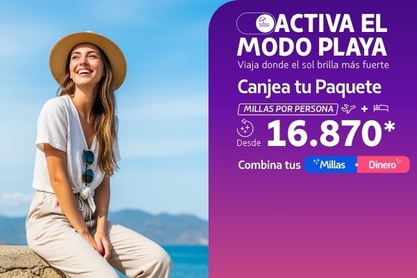 Canjea paquetes de viaje con Millas LATAM PASS