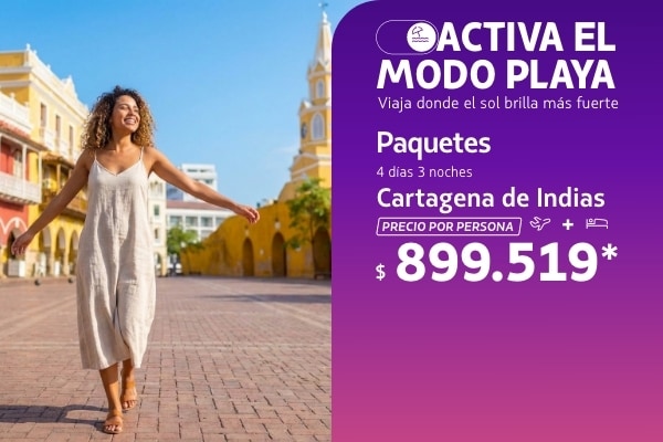 Paquetes de viaje a Cartagena con LATAM