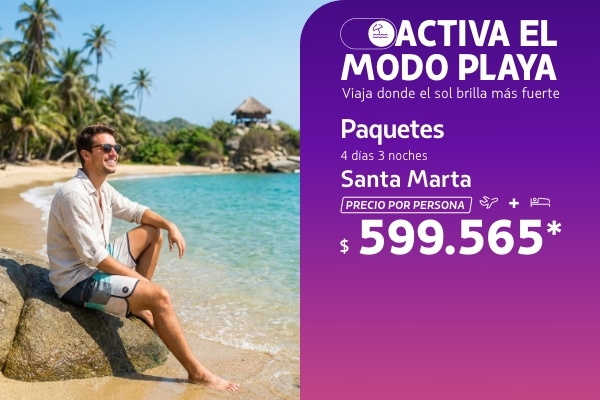 Paquetes de viaje a Santa Marta con LATAM Airlines