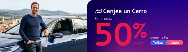 Canjea un carro con LATAM y obtén hasta un 50% de descuento.