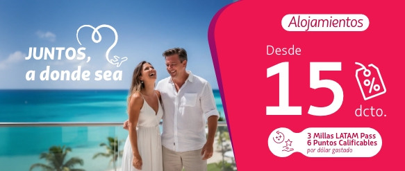 Desde 15% de descuento en la reserva de tu alojamiento ideal