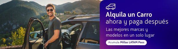Alquila tu carro con LATAM y obtén hasta un 10% de descuento en las mejores marcas