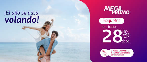 Compra tu paquete ahora y acumula 3 millas por dólar gastado