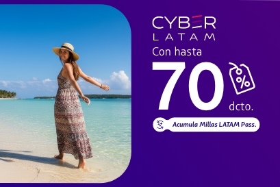 Descuentos en tiquetes aéreos Cyber LATAM marzo 2026 de LATAM AIRLINES