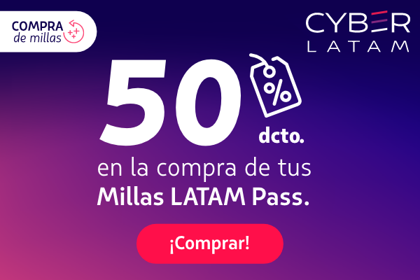 Compra millas con hasta 50% dcto