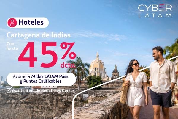 Hasta 45% dcto en hoteles en Cartagena de Indias