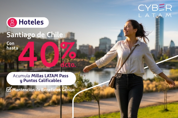 Hasta 40% dcto en hoteles en Santiago
