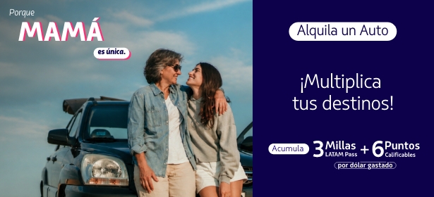 Alquiler de autos con beneficios LATAM Airlines: descuentos de marzo 2026 en renta de vehículos nacionales e internacionales.