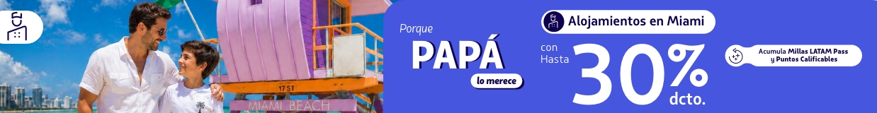 Reserva hoteles y alojamientos con LATAM Airlines: ofertas de marzo 2026 y descuentos exclusivos en estadías nacionales e internacionales.