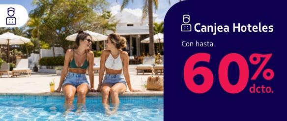 Hasta 50% de descuento en el canje de tu próximo alojamiento ¡Puedes combinar Millas + Dinero! ✨