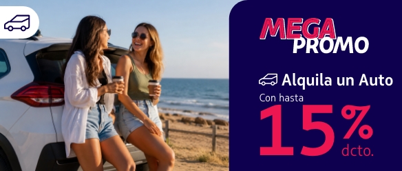 Hasta 15% dcto. en alquiler de autos 🚗 Solo las mejores marcas en solo lugar.