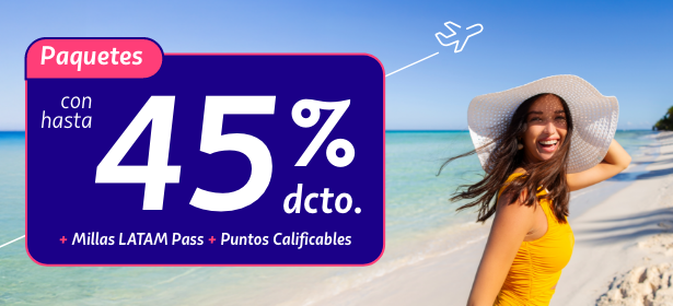 Encuentra paquetes de viaje al mejor precio en LATAM y acumula millas
