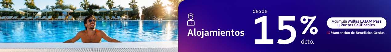 Desde 15% de descuento en alojamientos