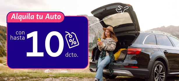 Alquiler de autos con beneficios LATAM Airlines: descuentos de marzo 2026 en renta de vehículos nacionales e internacionales.