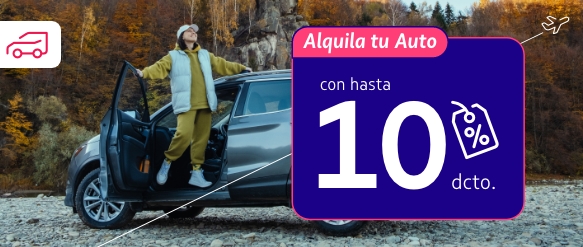 Alquiler de autos con beneficios LATAM Airlines: descuentos de marzo 2026 en renta de vehículos nacionales e internacionales.
