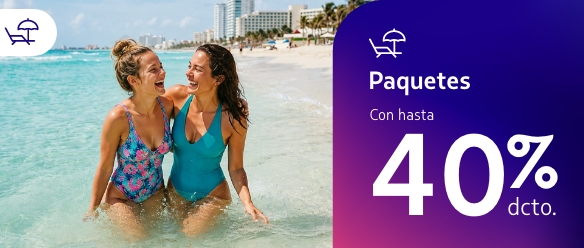 Hasta 40% dcto. en Paquetes