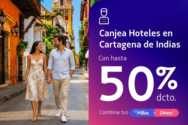 50% de dcto en canje hoteles en cartagena.