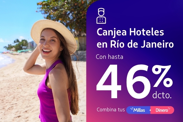 46% de dcto en canje hoteles en Río de Janeiro.