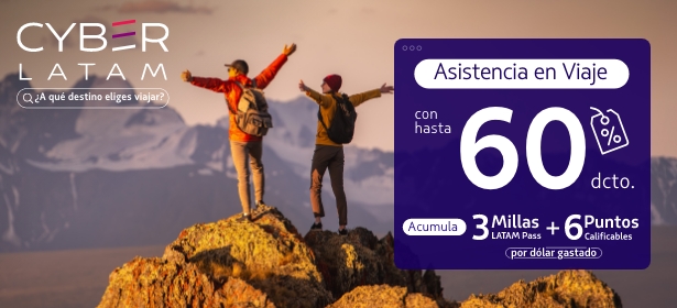 Asistencia en viaje LATAM Airlines con descuentos de marzo 2026: protege tu aventura con cobertura internacional y nacional en oferta.
