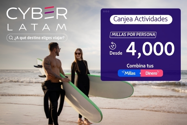 ¡Usa millas en actividades! LATAM AIRLINES