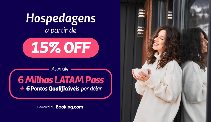 Hotéis com LATAM e Booking.com Brasil