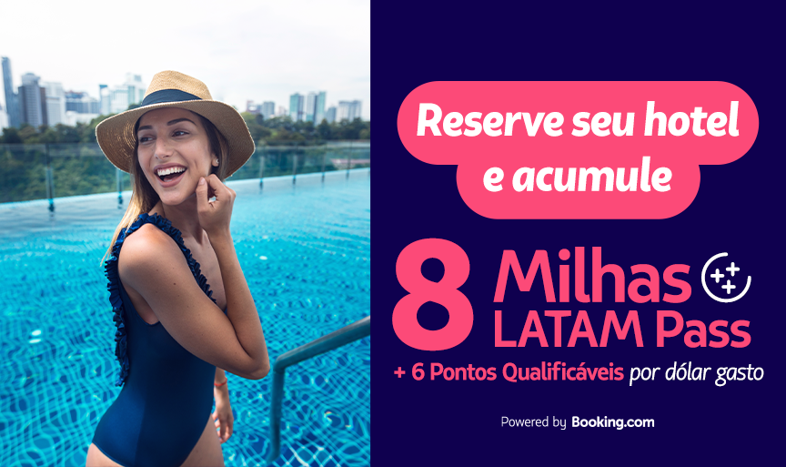 Hotéis com LATAM e Booking.com Brasil