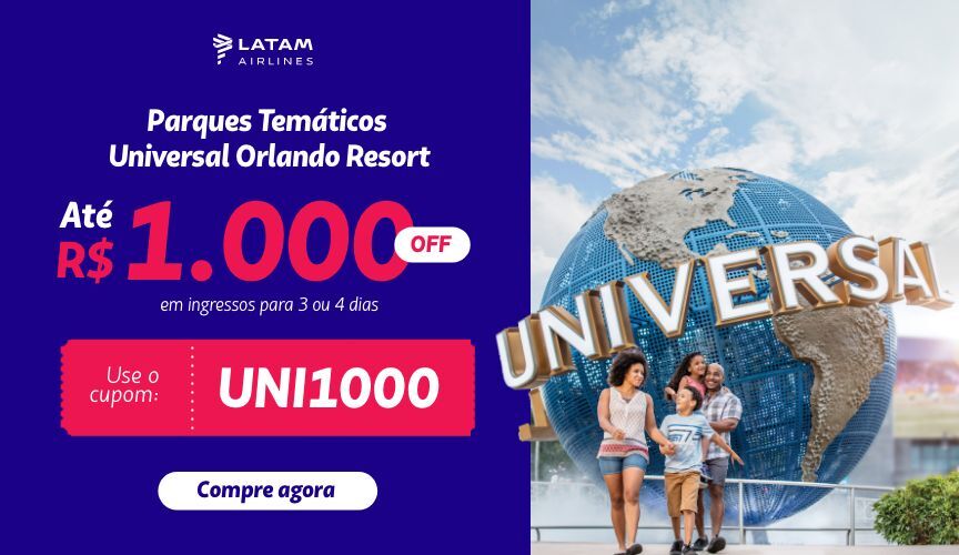 Desconto para Ingressos Universal com a LATAM Desconto para Ingressos Universal com a LATAM