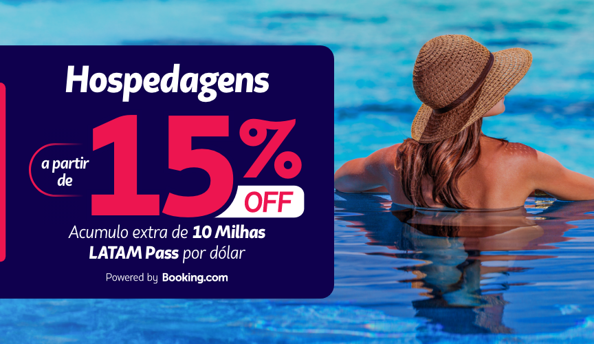 Hotéis com LATAM e Booking.com Brasil