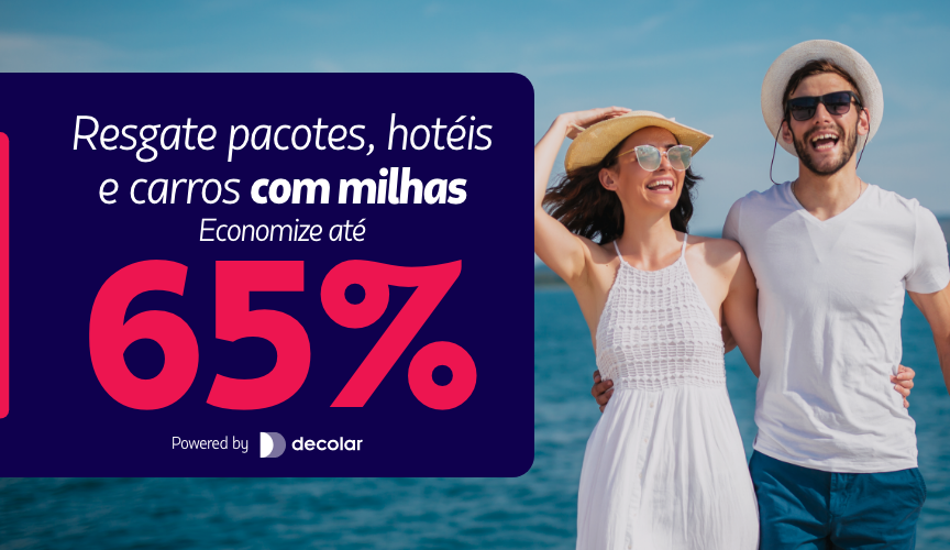 Resgate pacotes, hotéis, carros e ingressos