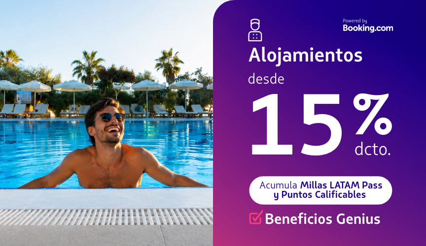 Reserva hoteles y alojamientos con LATAM y Booking